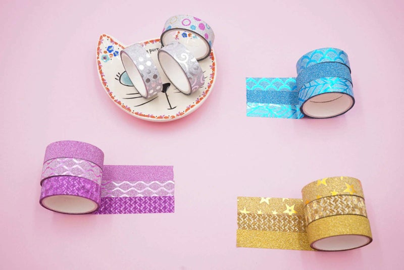 Phantomon Washi Tape Craft Tape Set 30 Roll Wide Decorative Tape for Art, DIY Decor, Scrapbook, Glitter Washi Masking Tape - Image 5